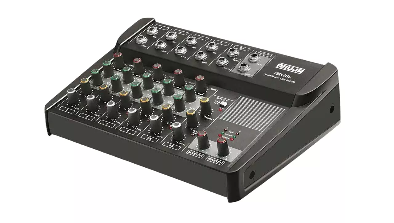 Ahuja Fmx-106 6 Channe Pa Mixer With Echo Reverb
