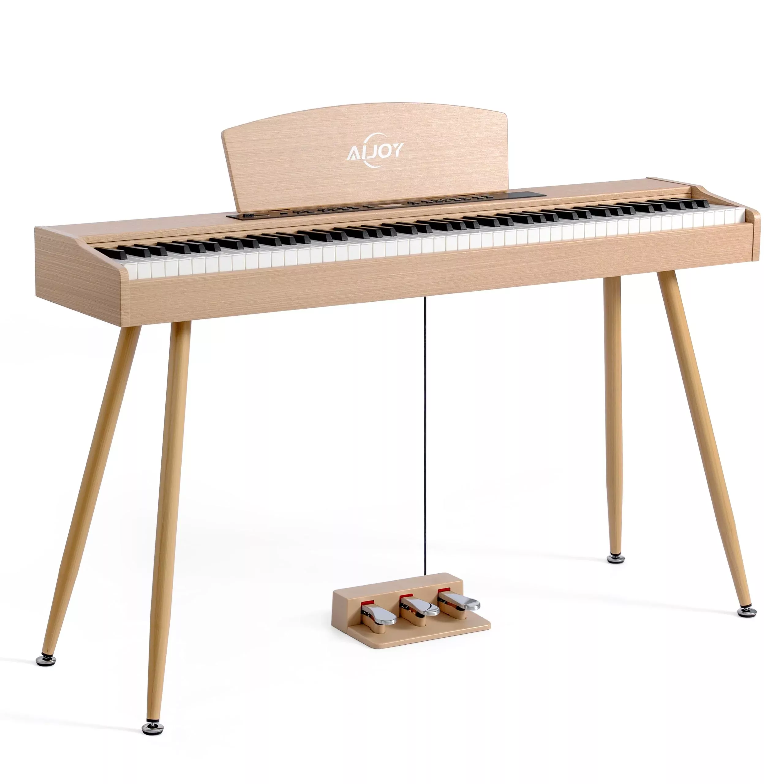 AiJoy Digital Piano Keyboard Hammer Weighted 88 Keys, Full Size Electric Piano for Beginners, with LCD Display and Triple Pedal,
