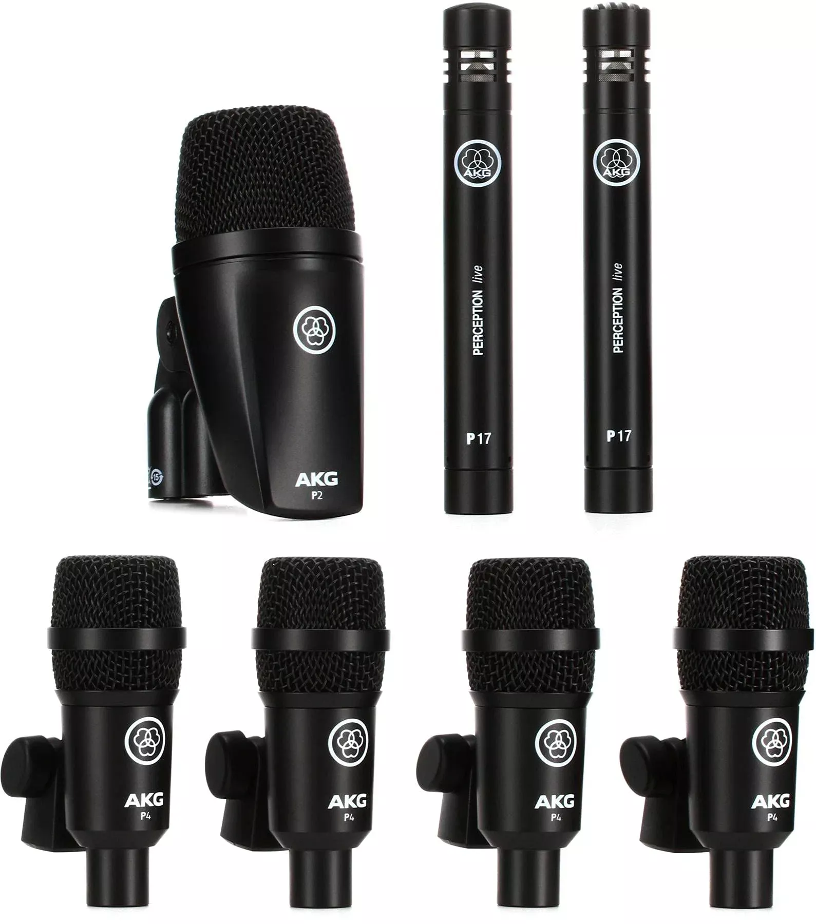 AKG 7-Piece Drum Microphone Set Drum Set Session 1 Black