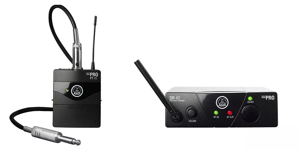 AKG Pro Audio WMS40 Mini Single Instrumental Wireless Microphone System 3348H00120 Black