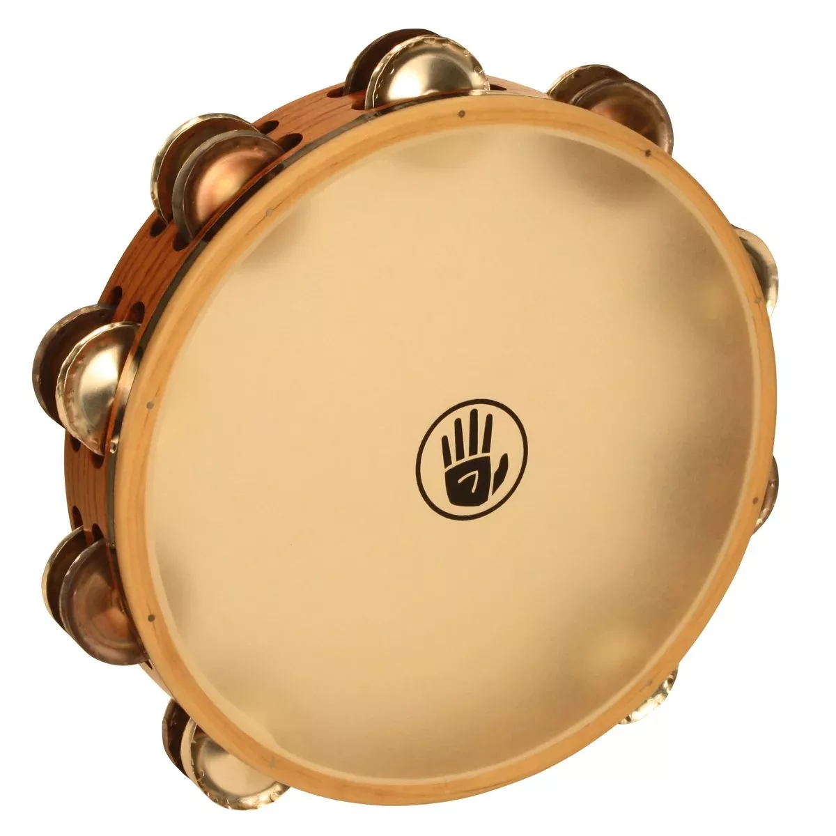 Black Swamp Sound Art Tambourine Double Row Chromium Silver Ash 10-Inch BSTC2S