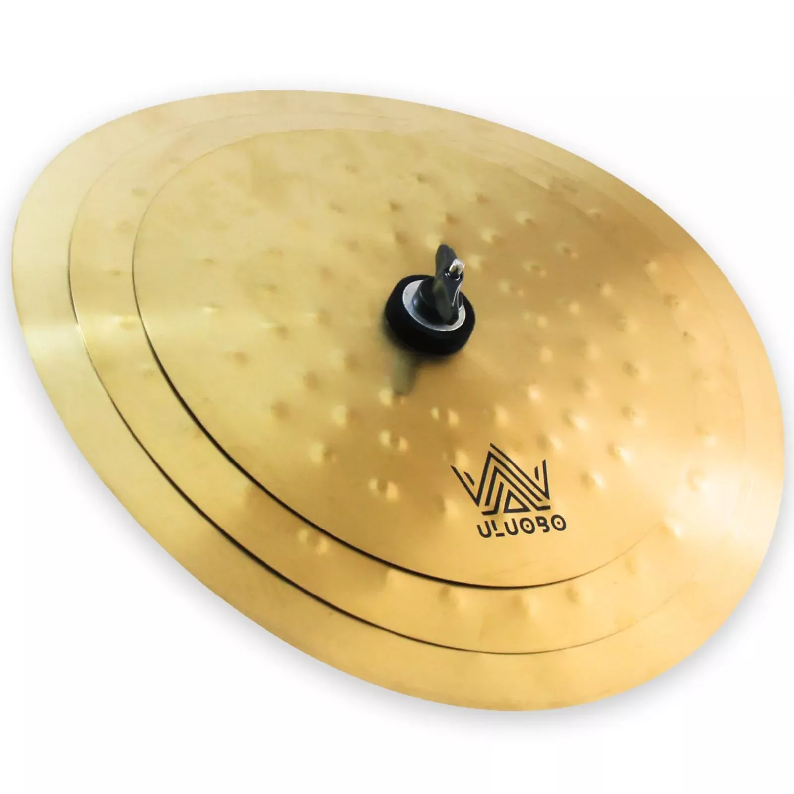 ULUOBO U-Stack 3-Piece Clap Stack Cymbals Hammer Marks Alloy Steel Gold 11", 13", 15"