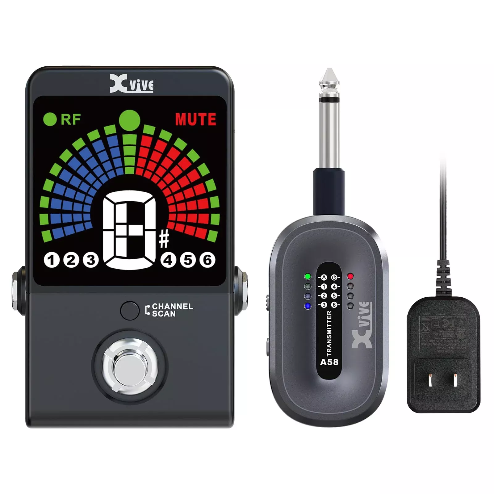Xvive P58 Wireless Guitar Pedal System 5.8GHz Transmitter Receiver