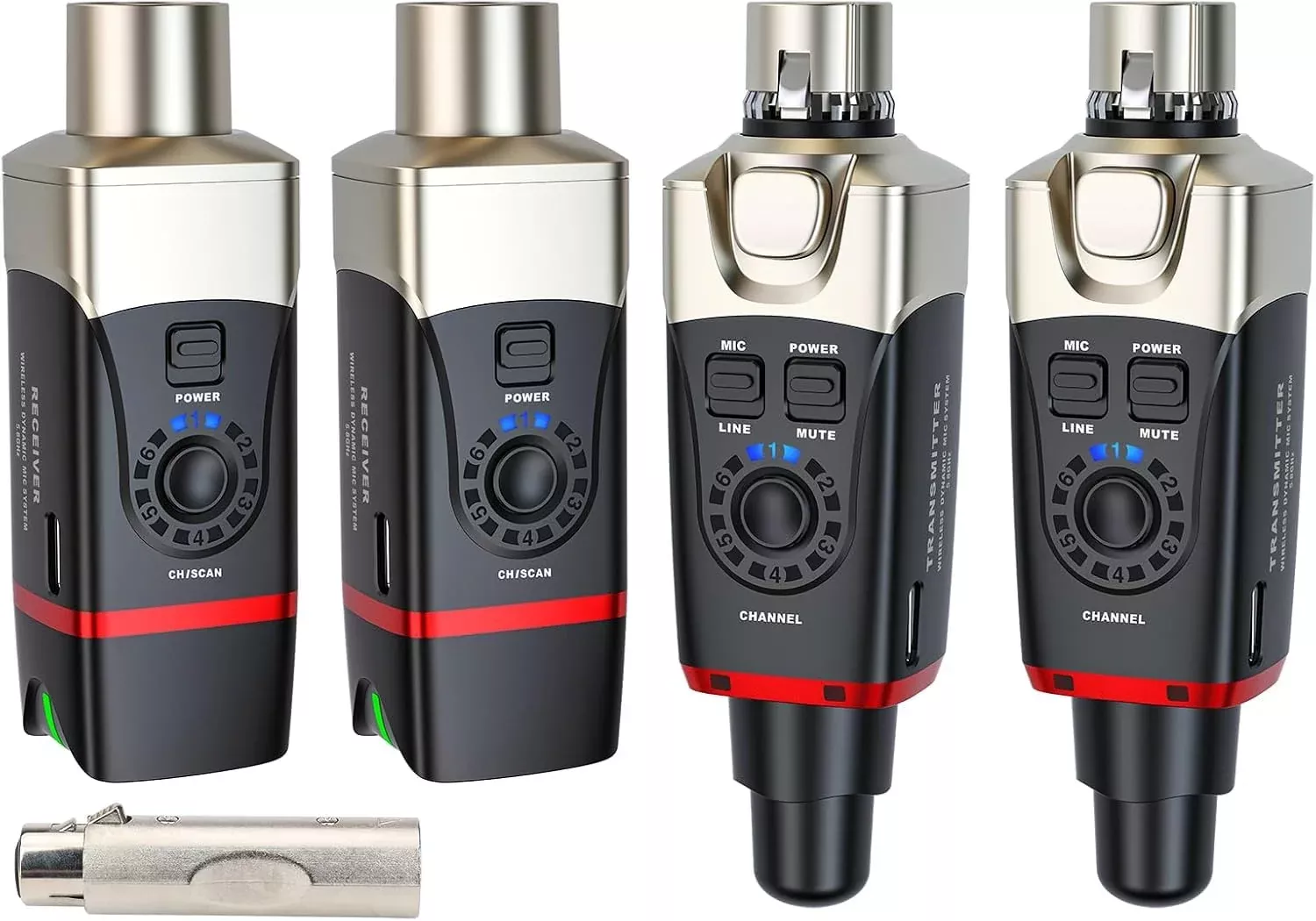 Xvive U35D 5.8GHz Dual Wireless XLR Microphone System Metal