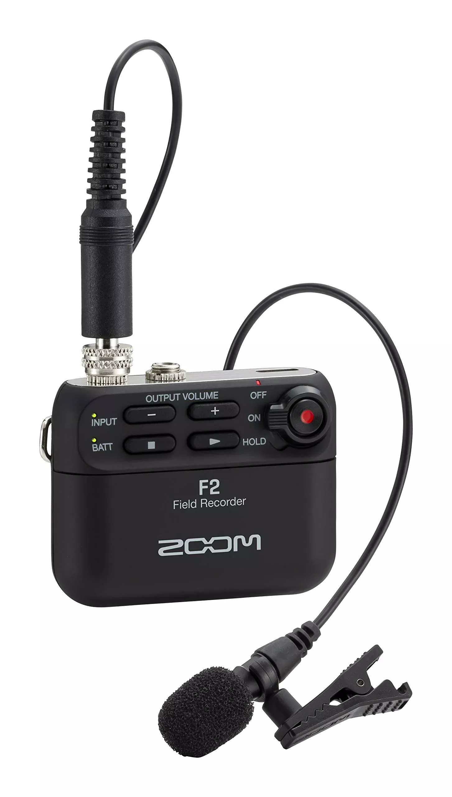 Zoom F2 Lavalier Body-Pack Compact Recorder 32-Bit Float Recording Black