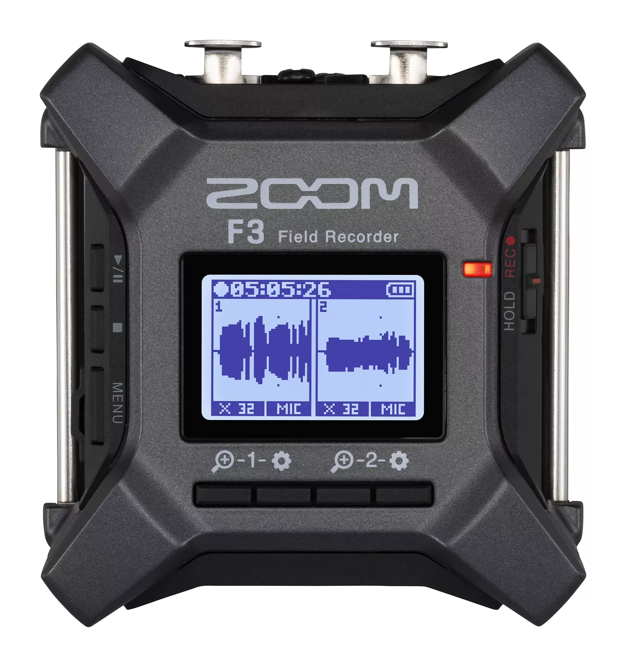 Zoom F3 Professional Field Recorder 32-bit Float 2 Channel Dual AD Converters Grey