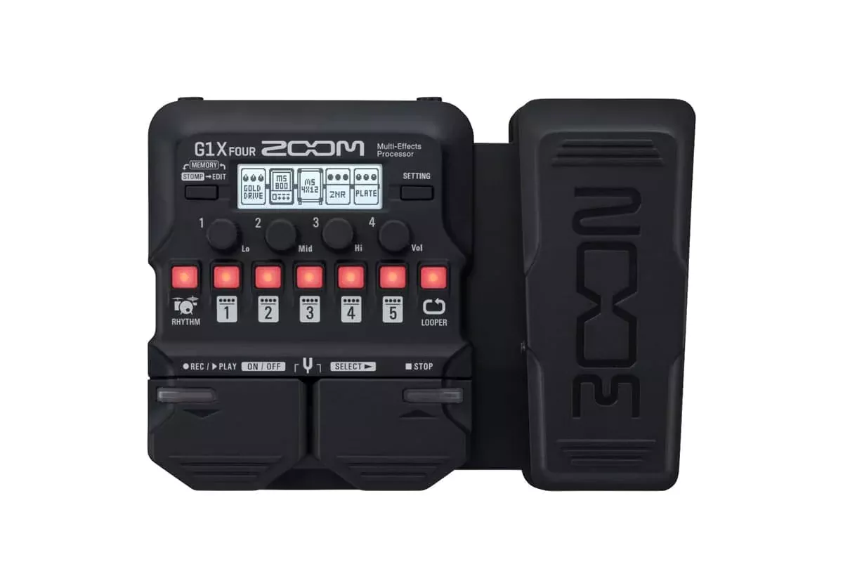Zoom G1X FOUR (EU/UK) - Compact Multi-Effect Guitar Multi-Effects Pedal - Orange