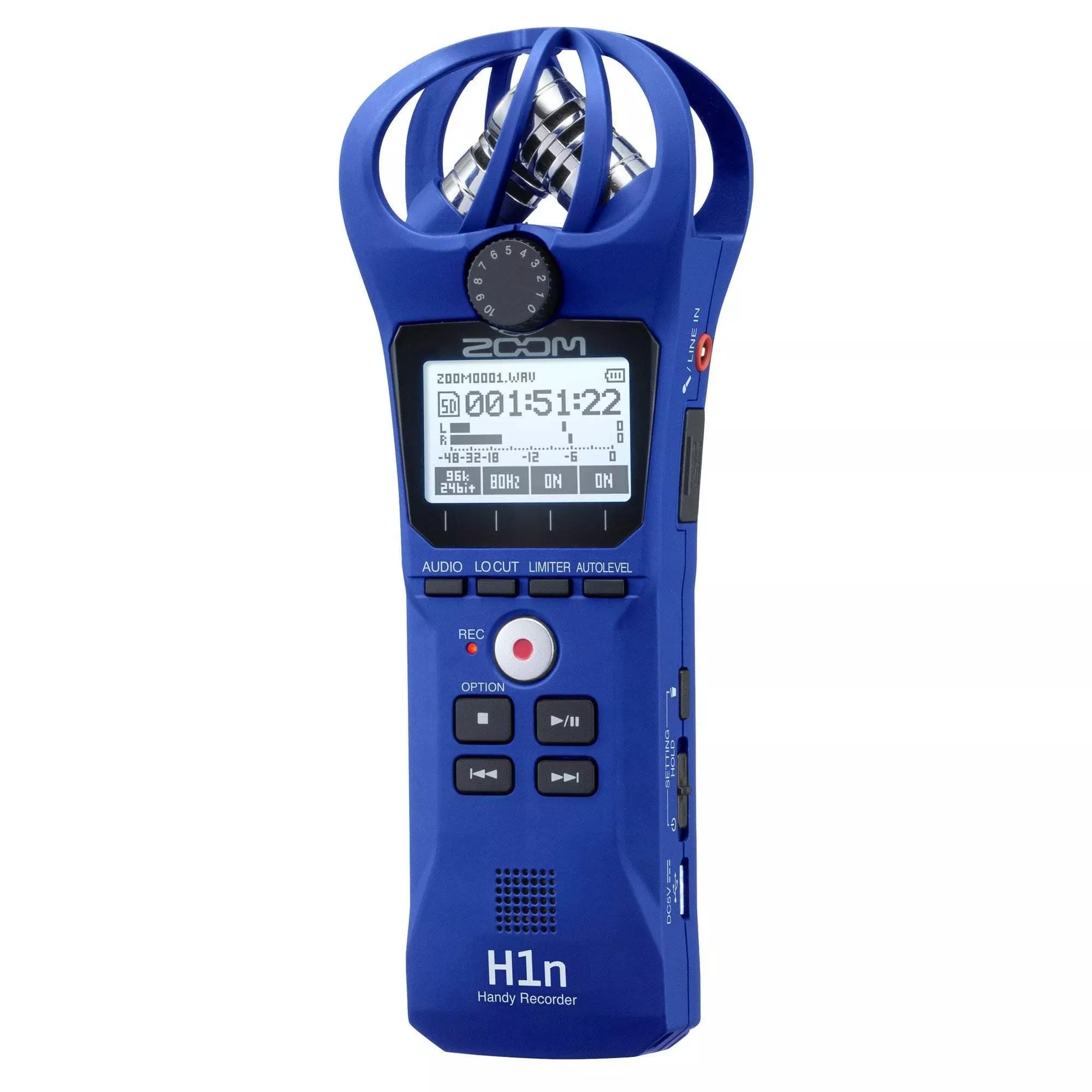 Zoom H1n Portable Handy Digital Recorder Blue