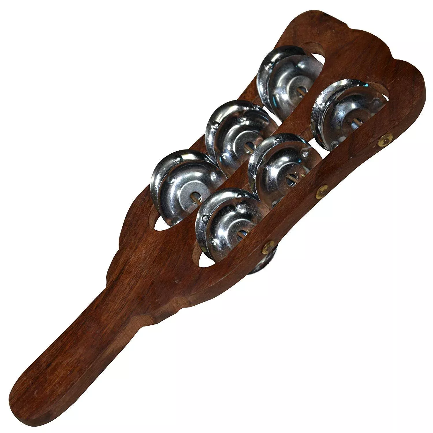 Zystra Wooden Hand Percussion Cymbals, Jhika Musical Instrument, Brown